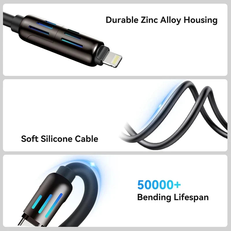 240W 4-in-1 USB C Cable